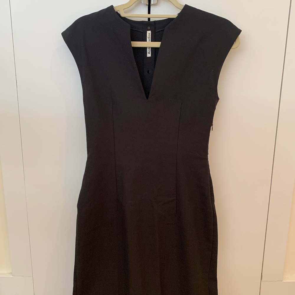 Black v-neck dress-Acne studios